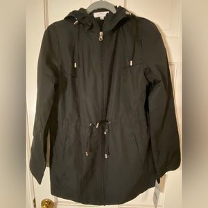 New Direction packable rain coat with hood, size S